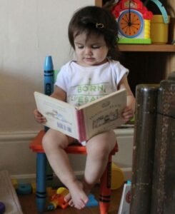 Children learning reading